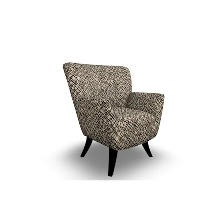 Contemporary Stationary Accent Chair with Splayed Legs