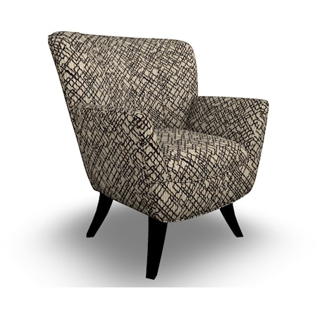 Contemporary Stationary Accent Chair with Splayed Legs