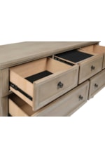 New Classic Allegra Transitional 7-Drawer Dresser and Mirror Set