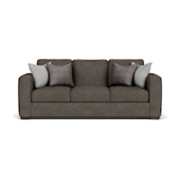 Casual 92" Three-Cushion Sofa with Wide Track Arms