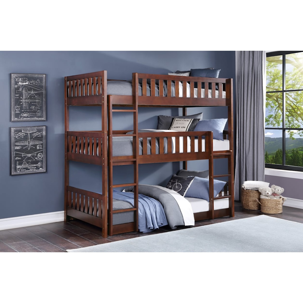 Homelegance Furniture Discovery Triple Bunk Bed