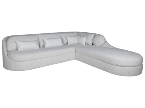 Contemporary Ava 2-Piece Curved Sectional