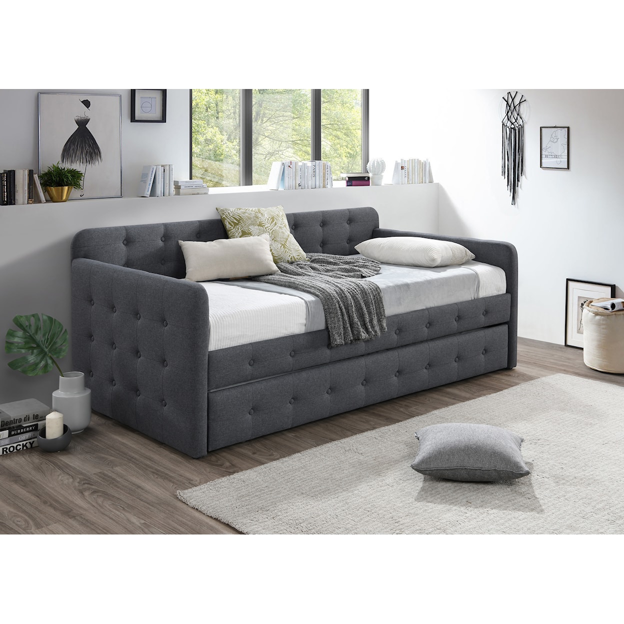 Crown Mark Haven Haven Daybed Arm Grey