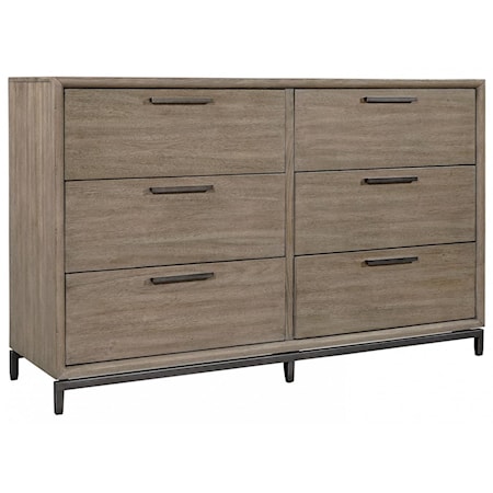 Transitional Dresser with Felt-Lined Top Drawers