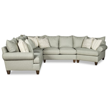 5-Seat Sectional Sofa w/ RAF Cuddler