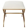 Uttermost Crossing Crossing Small White Bench