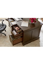 Aspenhome Jackson Traditional 72" Executive Desk with Locking File Drawers