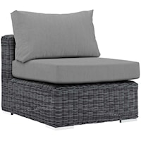 Summon Coastal Outdoor Sunbrella® Armless Chair - Gray
