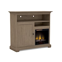 Transitional 46" Wide Customizable 41" Extra Tall Fireplace TV Console