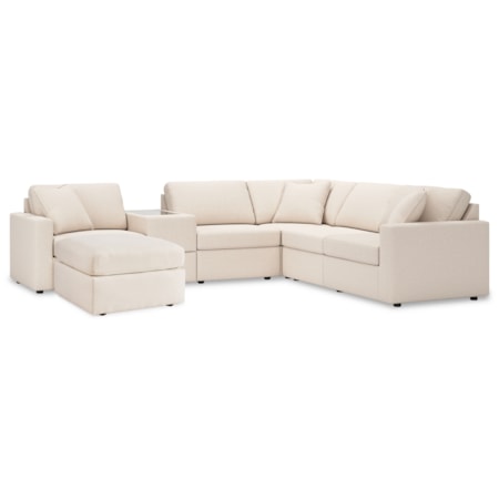 6-Piece Sectional And Ottoman