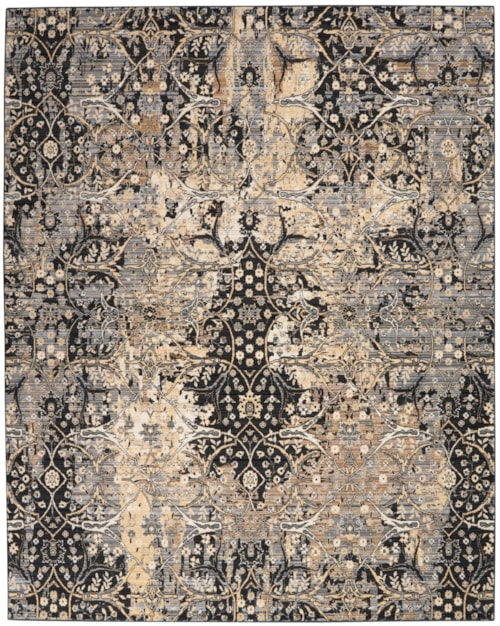 7'9" x 9'9" Black Rectangle Rug
