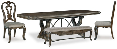 Dining Table, 2 Chairs And Bench