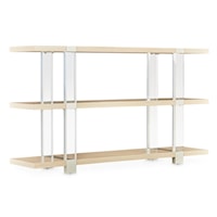 Contemporary 3-Shelf Console Table with Acrylic Legs