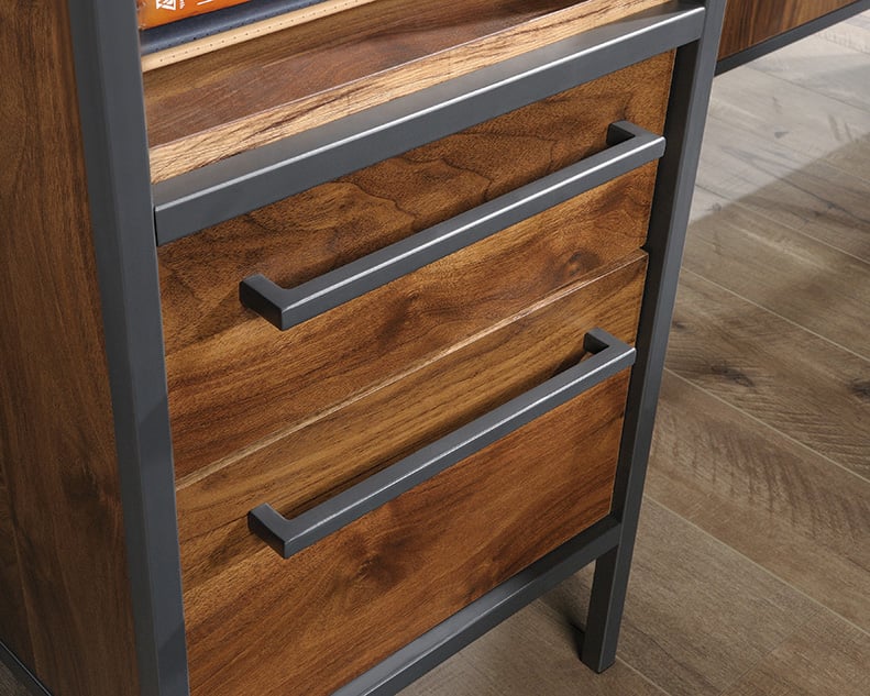 L-Shaped Desk with File Drawer