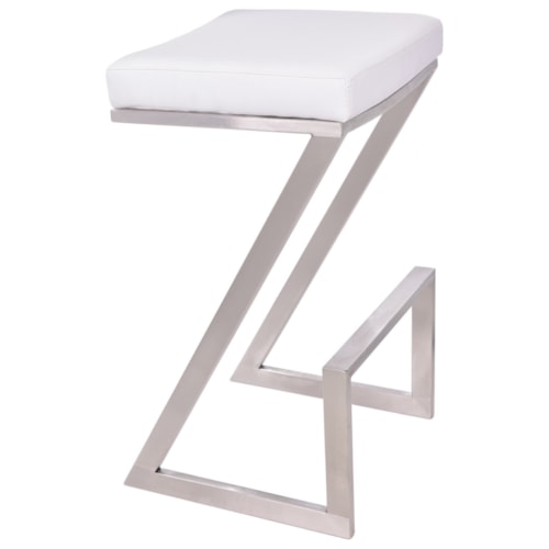 Contemporary 26" Counter Height Backless Barstool