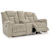Michael Alan Select Hindmarsh Power Reclining Loveseat With Console