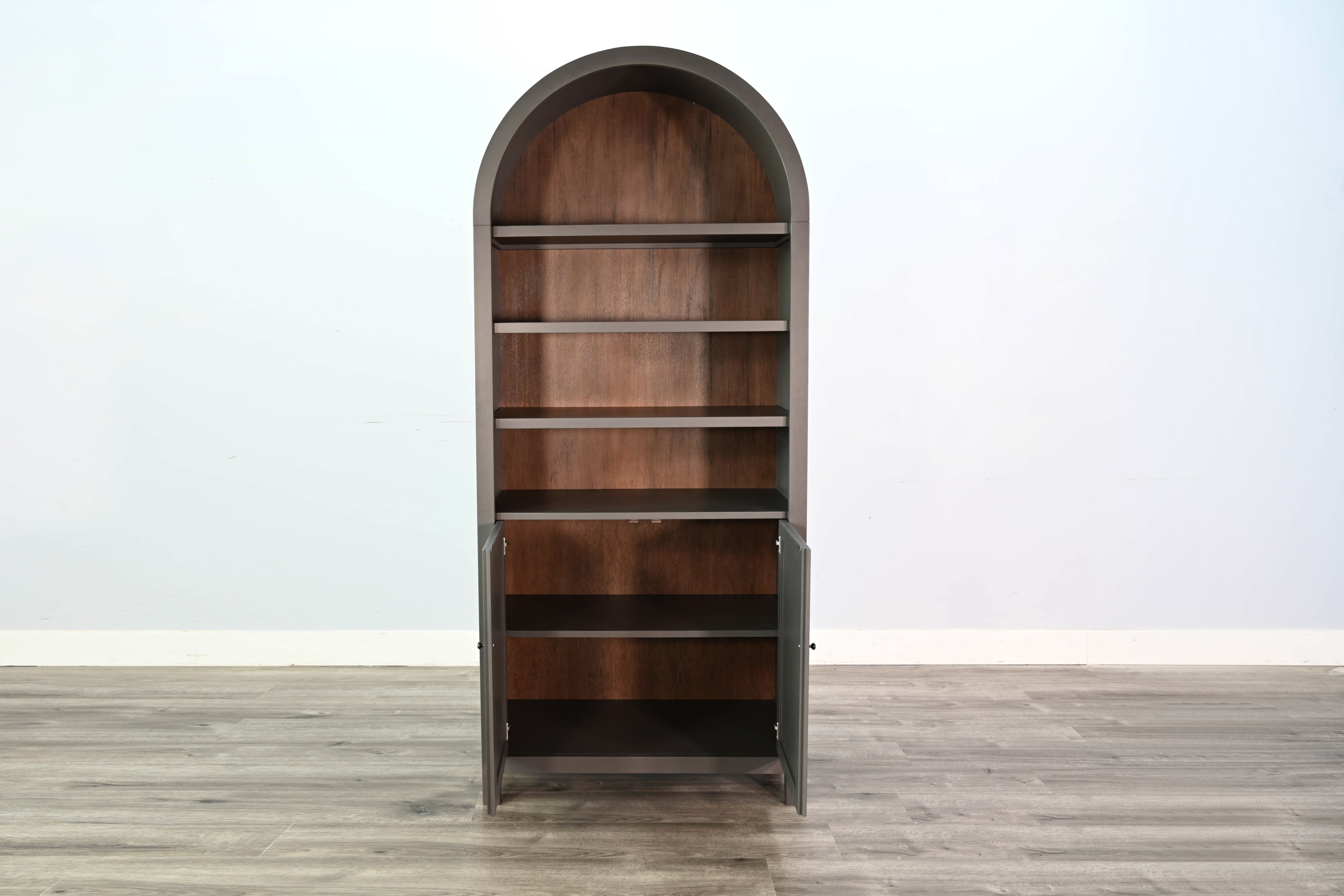 Arched Display Cabinet with Doors