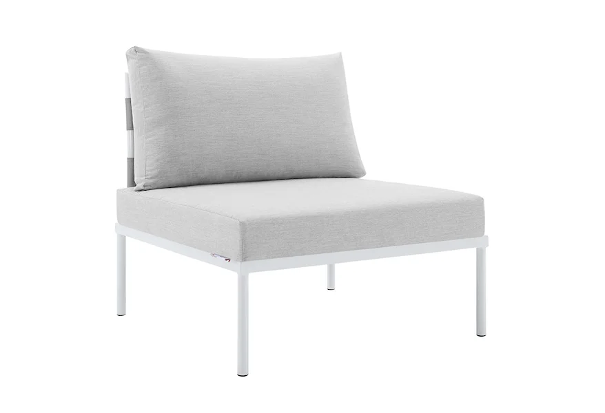 Harmony Outdoor Aluminum Armless Chair by Modway at Value City Furniture
