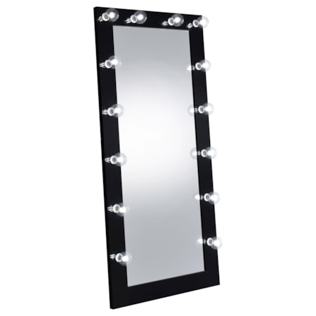 32 x 71 Inch Floor Mirror LED Lighting Gloss