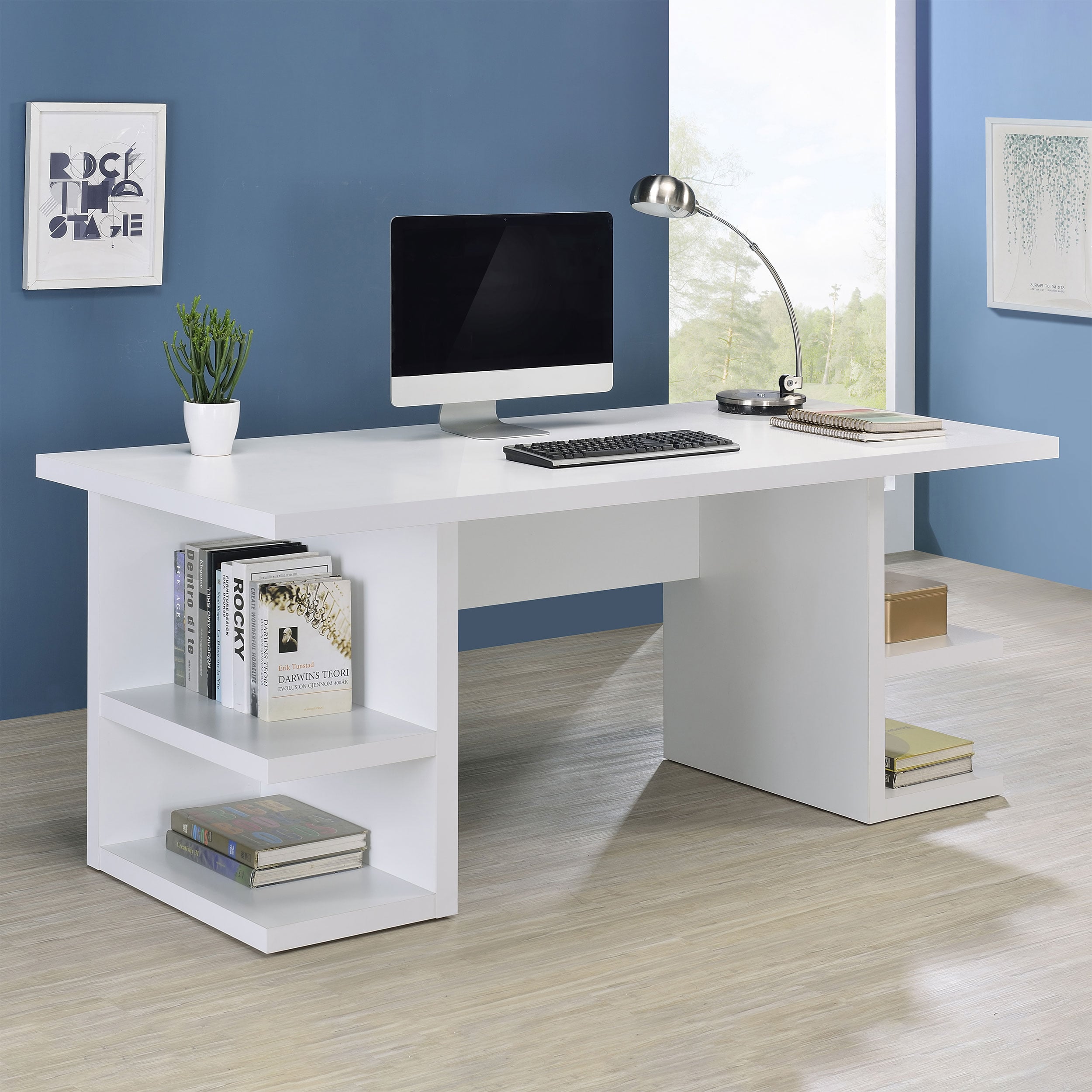 4-shelf Writing Desk