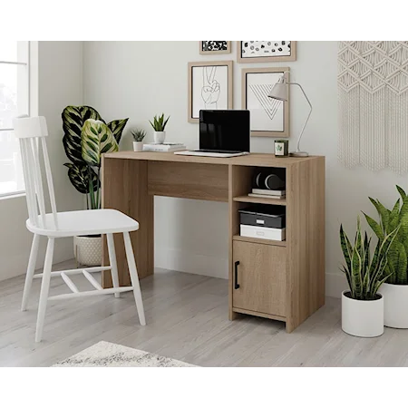 Transitional Computer Desk with Adjustable Shelf