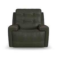 Casual Power Recliner with Power Headrest and USB Charging