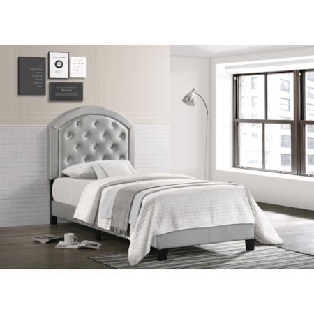 Twin Upholstered Platform Bed