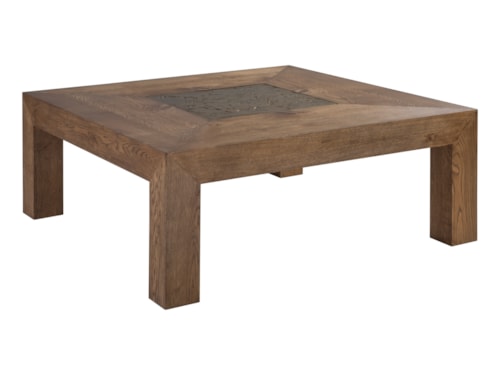 Transitional Square Cocktail Table