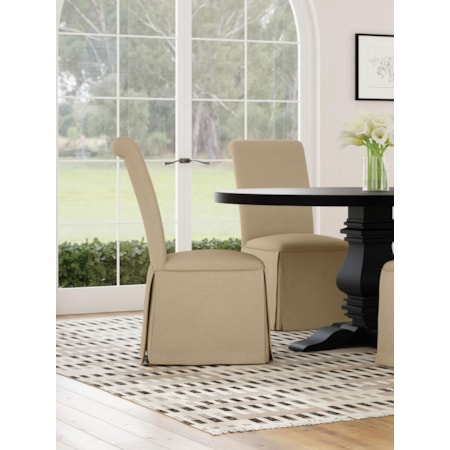 Shawna Skirted Dining Chair Khaki