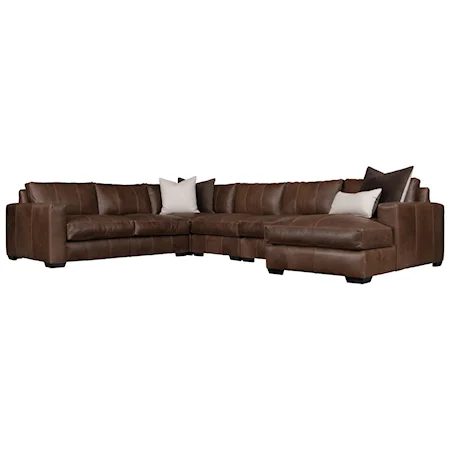 Contemporary Leather Sectional