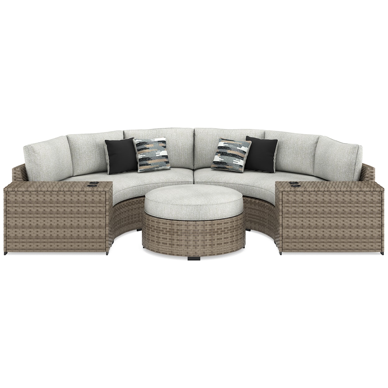 Ashley Furniture Signature Design Calworth 4-Piece Outdoor Sectional