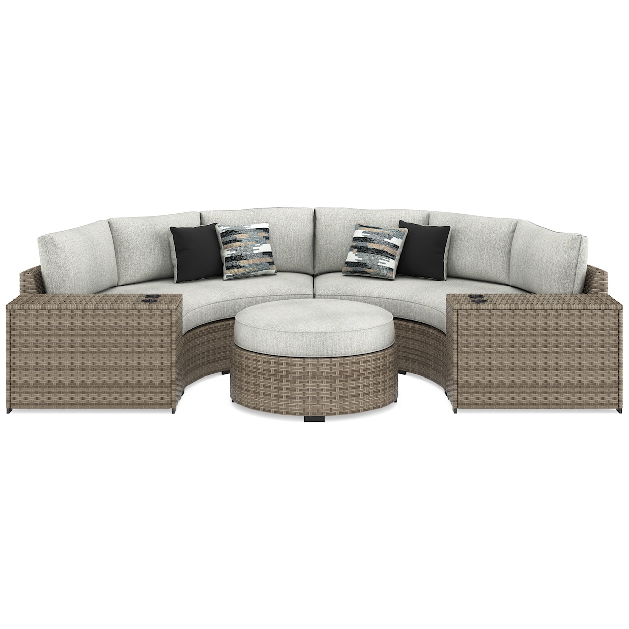Benchcraft Calworth 4-Piece Outdoor Sectional