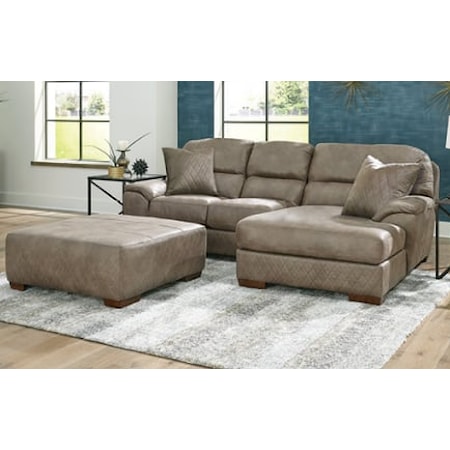 Transitional Sofa Chaise 