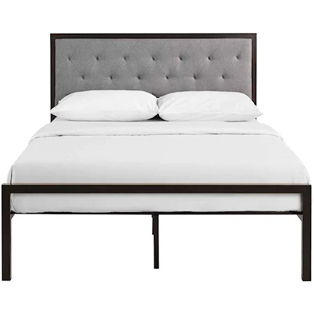 Upholstered Full Platform Bed
