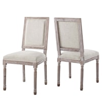 Dining Side Chair Upholstered Fabric Set of 2