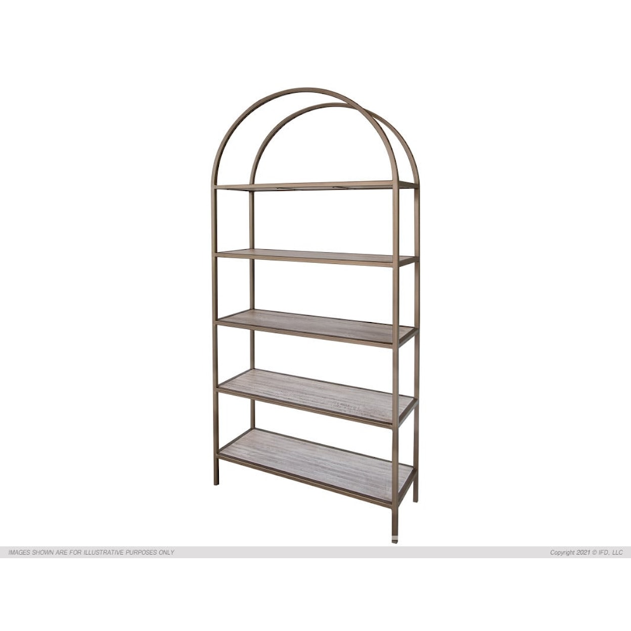 IFD Sahara 5-Shelf Bookcase