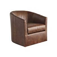 Contemporary Candice Leather Swivel Chair