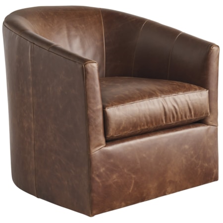 Candice Leather Swivel Chair