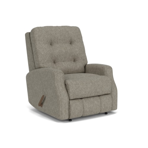 Button Tufted Manual Rocker Recliner