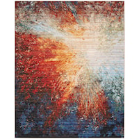 7'9" x 9'9" Red Flare Rectangle Rug