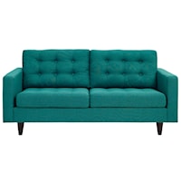 Empress Contemporary Upholstered Tufted Loveseat - Teal