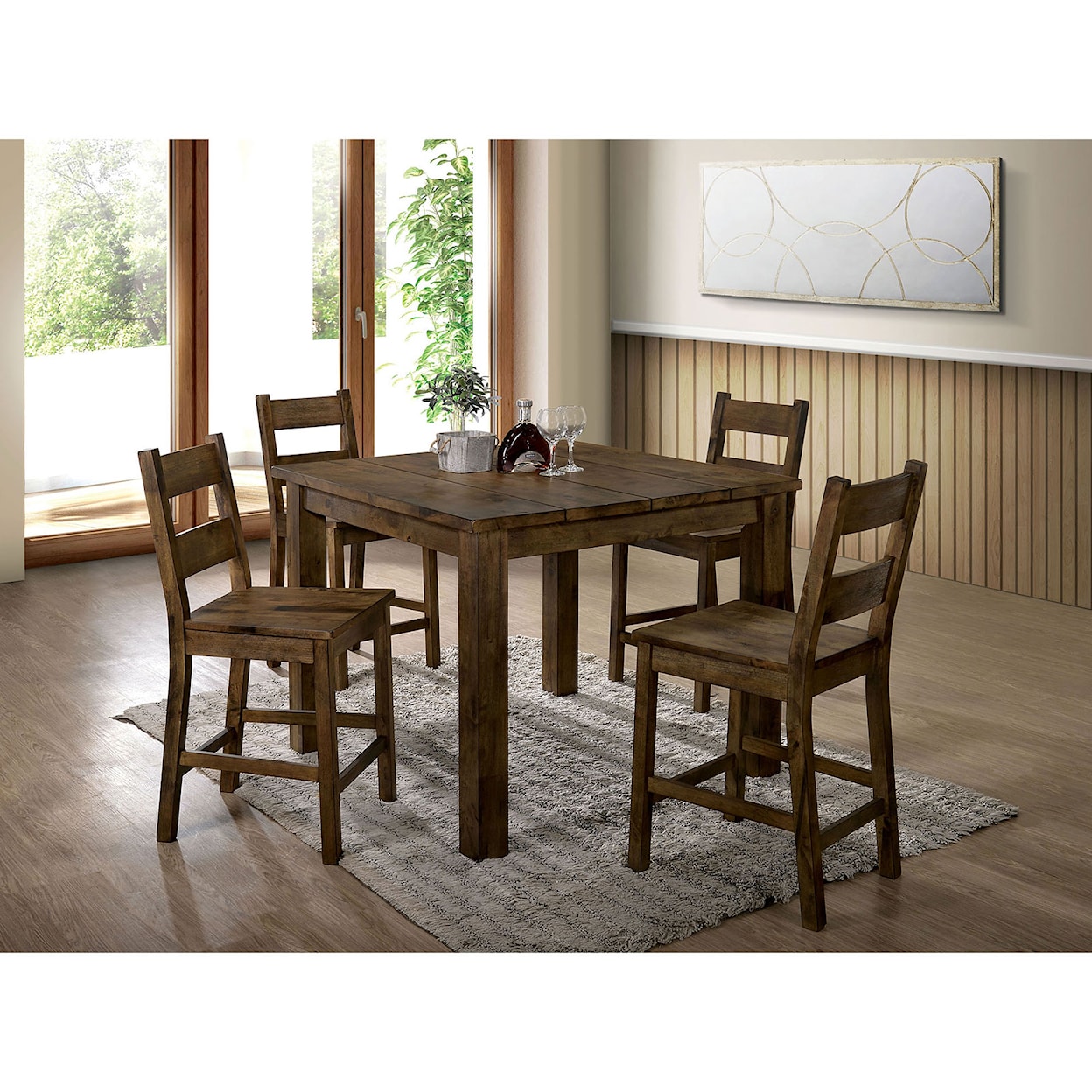 Furniture of America Kristen 5 Pc. Dining Table Set