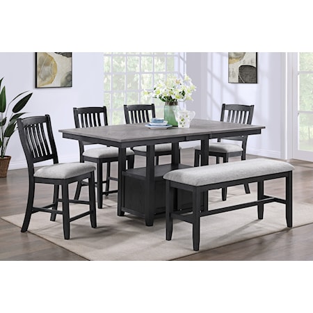 6-Piece Counter Height Dining Set