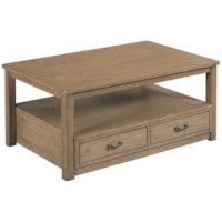 Transitional Rectangular Coffee Table with 2 Drawers