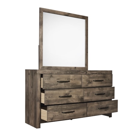 Dresser and Mirror Set