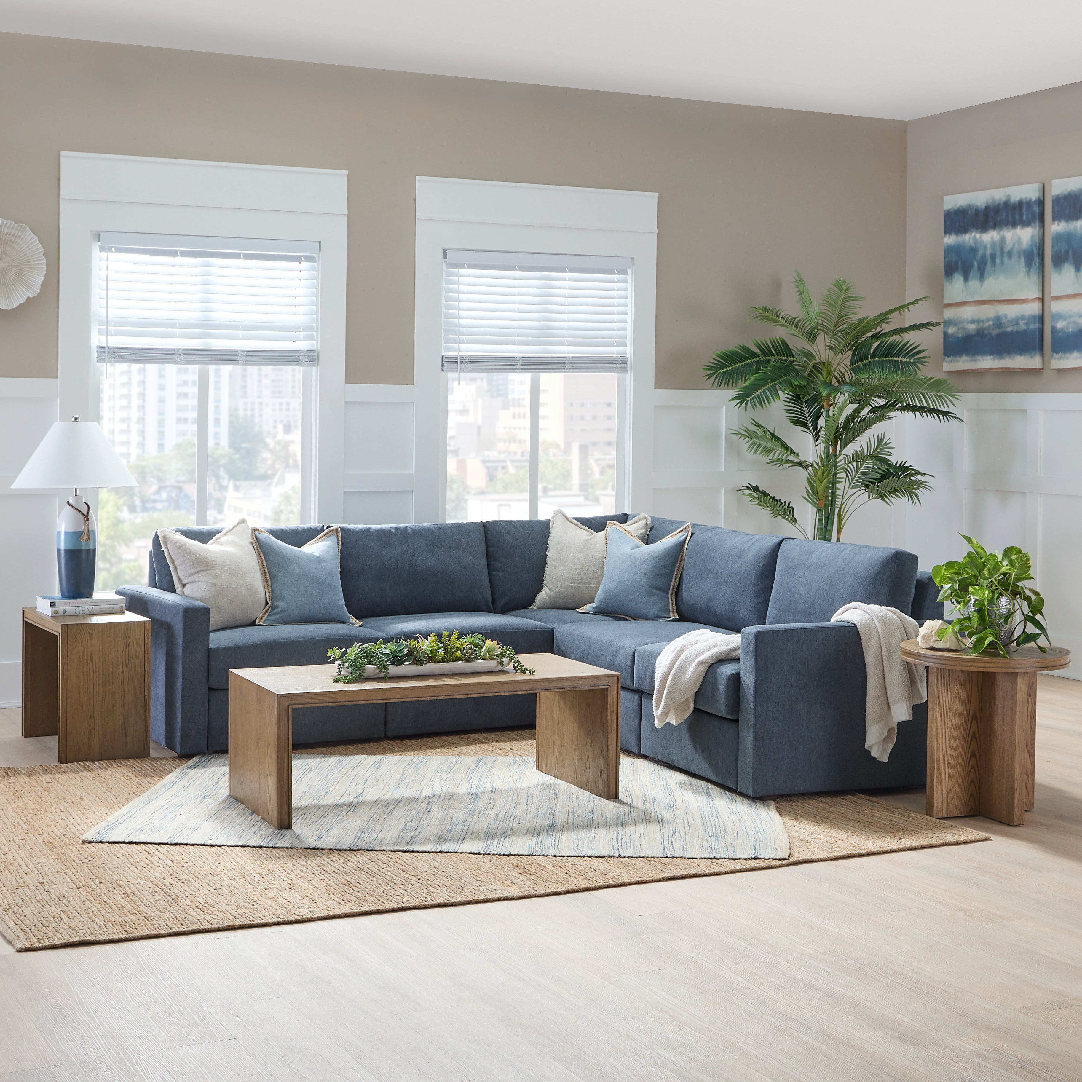 Standard-Arm 5-Seat Sectional Sofa