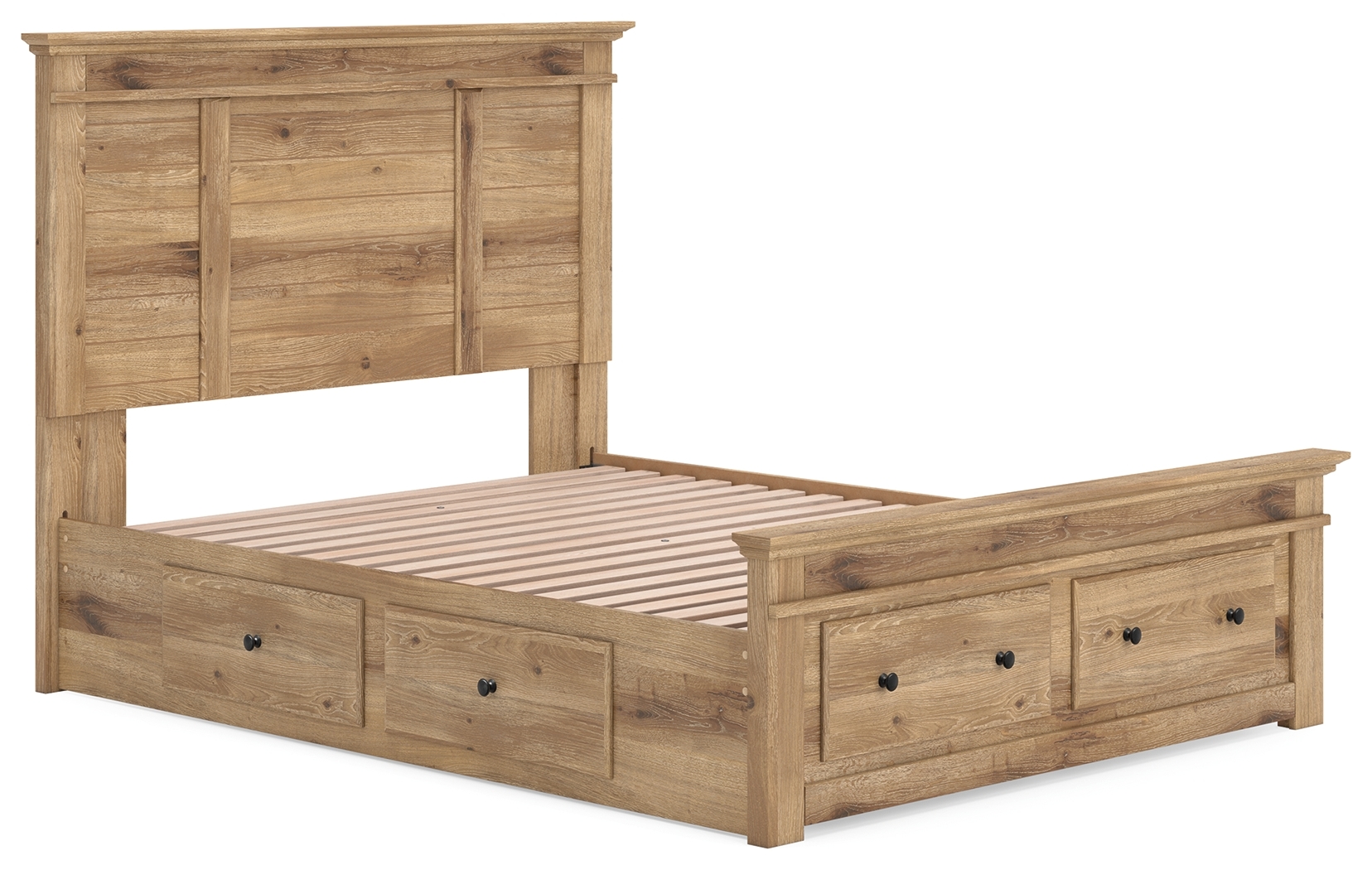 Queen Panel Storage Bed