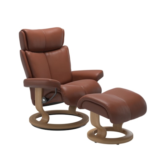 Small Reclining Chair with Classic Base