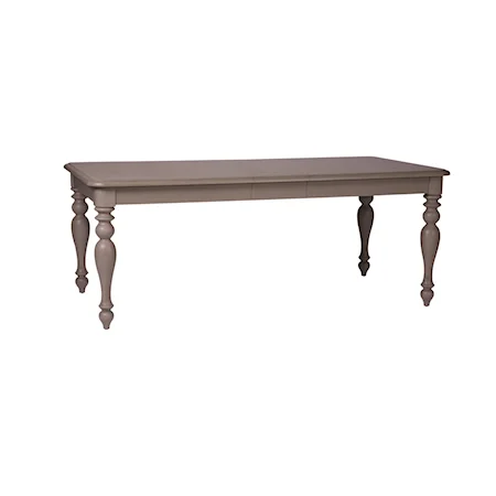 Transitional Rectangular Dining Table with Leaf Insert