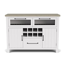 Cottage-Style Server with Adjustable Shelf